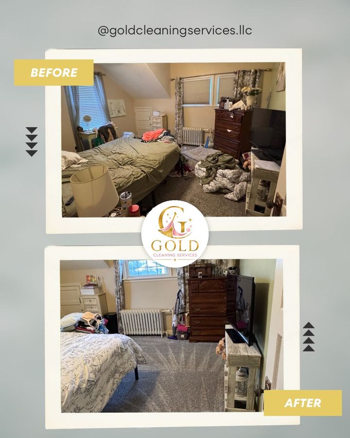 Before and after: bedroom cleaning