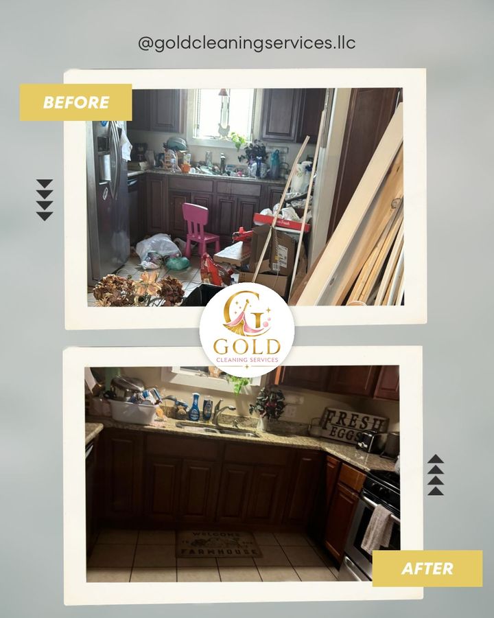 Before and after: kitchen cleaning
