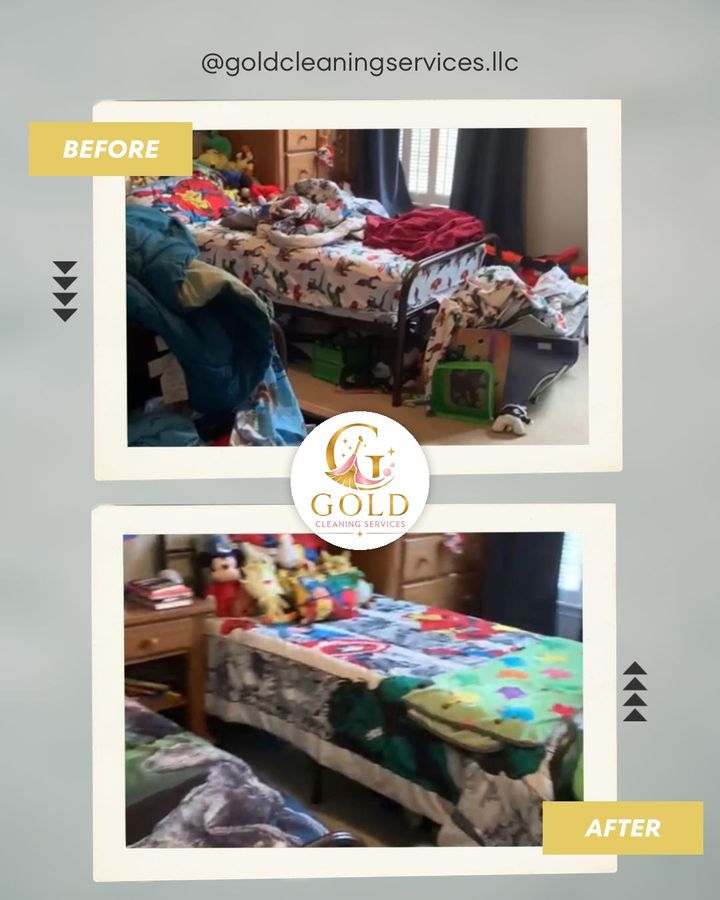Before and after: kids bedroom cleaning
