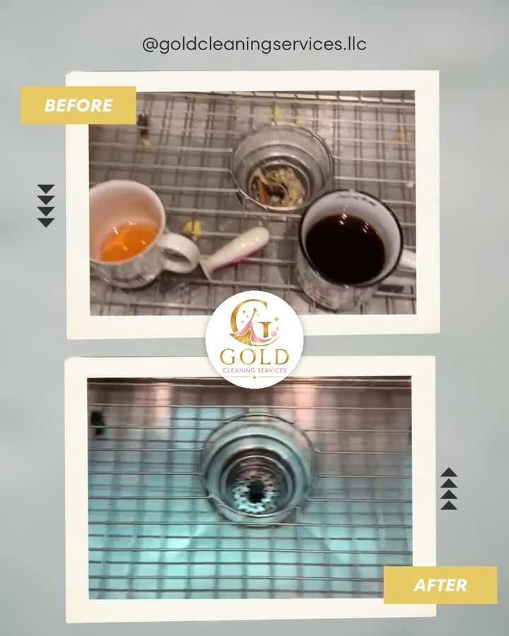 Before and after: kitchen sink cleaning