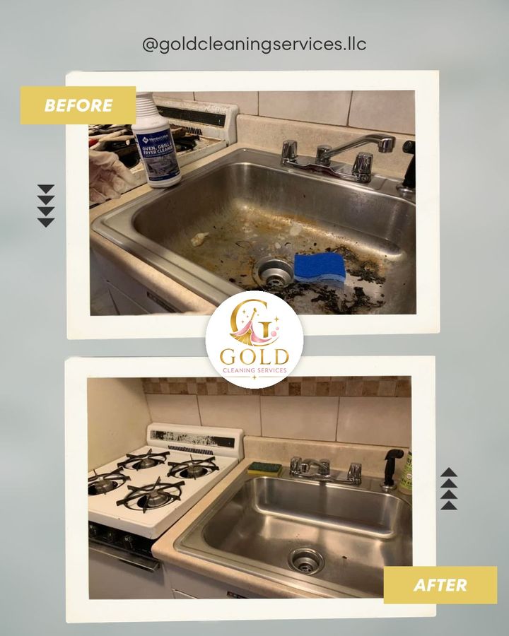 Before and after: sink deep clean